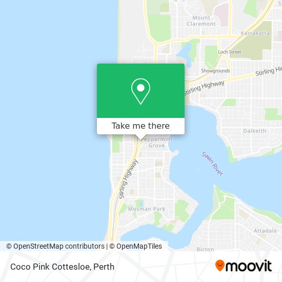 Coco Pink Cottesloe map