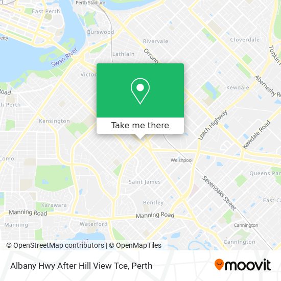 Albany Hwy After Hill View Tce map