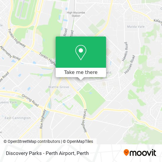 Discovery Parks - Perth Airport map