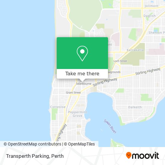 Mapa Transperth Parking