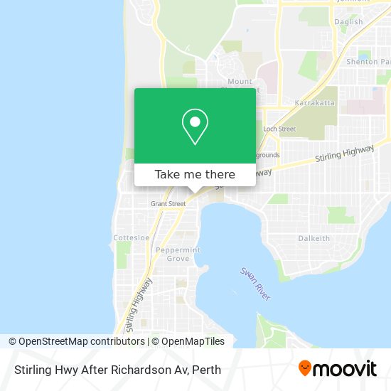 Stirling Hwy After Richardson Av map