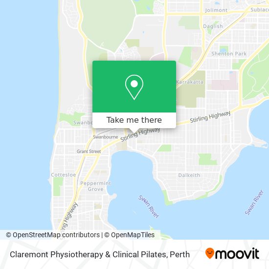 Claremont Physiotherapy & Clinical Pilates map