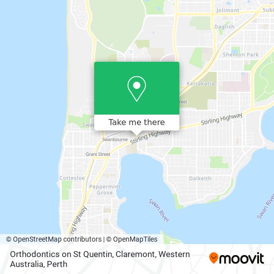 Mapa Orthodontics on St Quentin, Claremont, Western Australia