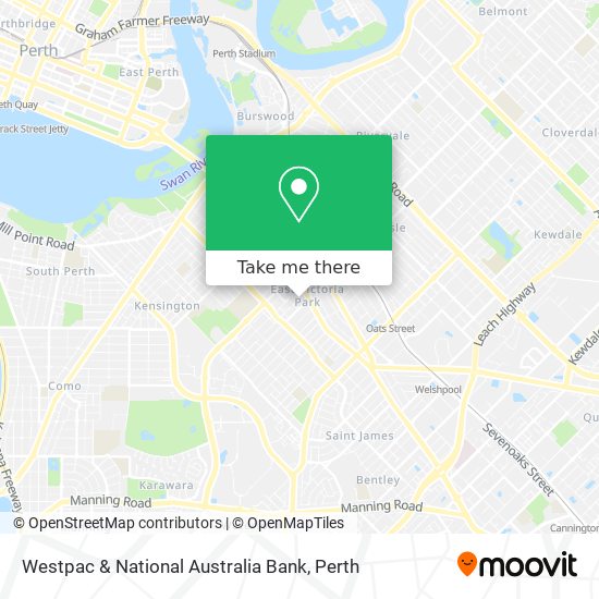 Westpac & National Australia Bank map