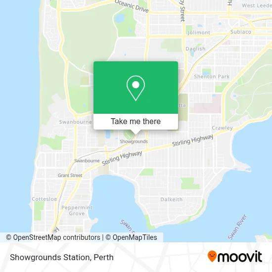 Mapa Showgrounds Station