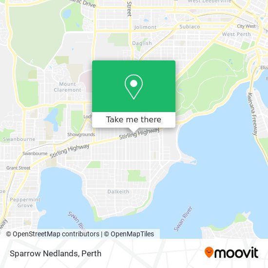 Mapa Sparrow Nedlands