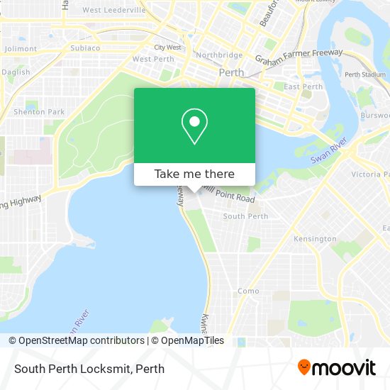 Mapa South Perth Locksmit