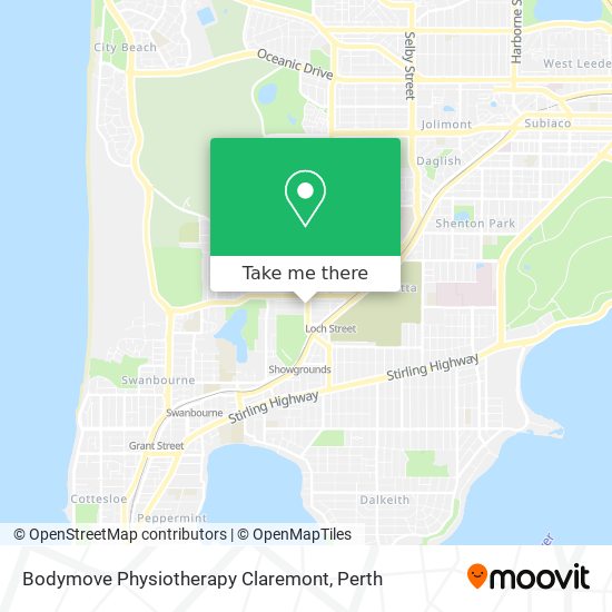 Mapa Bodymove Physiotherapy Claremont