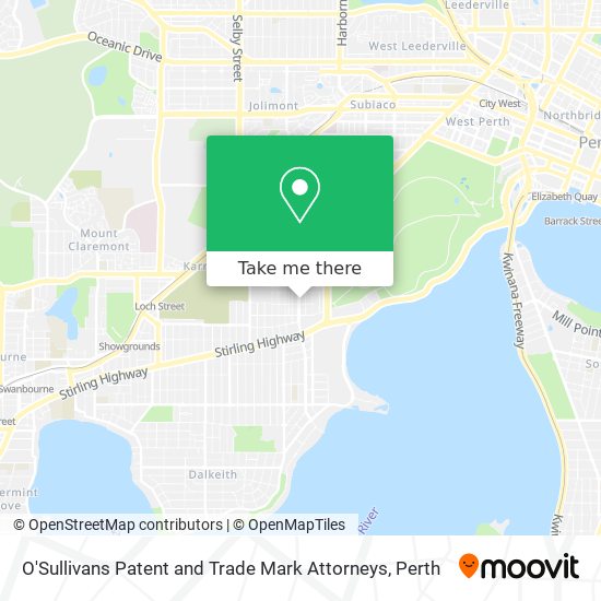 O'Sullivans Patent and Trade Mark Attorneys map