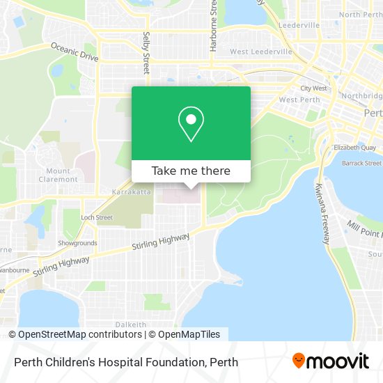 Perth Children's Hospital Foundation map