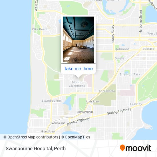 Swanbourne Hospital map