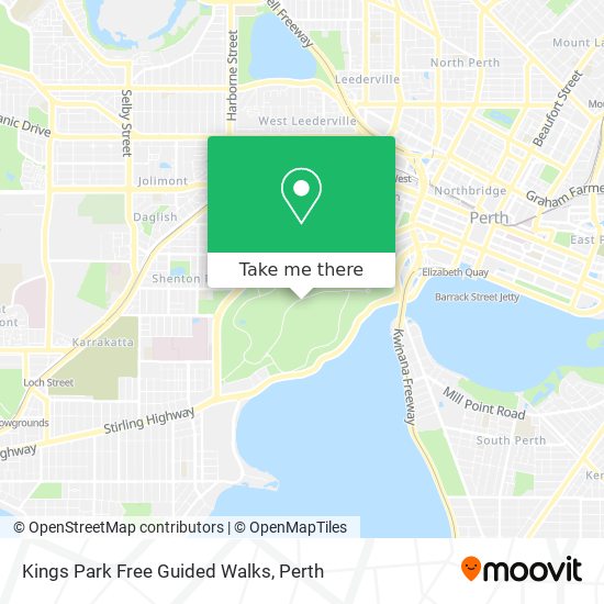 Kings Park Free Guided Walks map