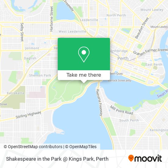 Shakespeare in the Park @ Kings Park map
