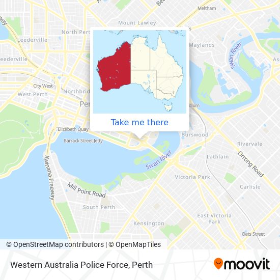 Western Australia Police Force map