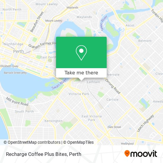 Recharge Coffee Plus Bites map