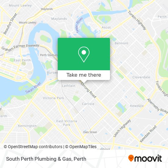 South Perth Plumbing & Gas map