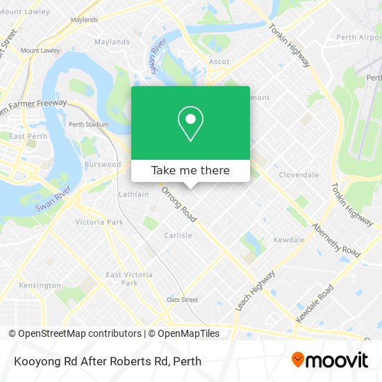 Kooyong Rd After Roberts Rd map