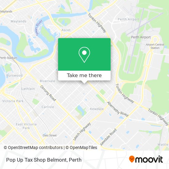 Pop Up Tax Shop Belmont map