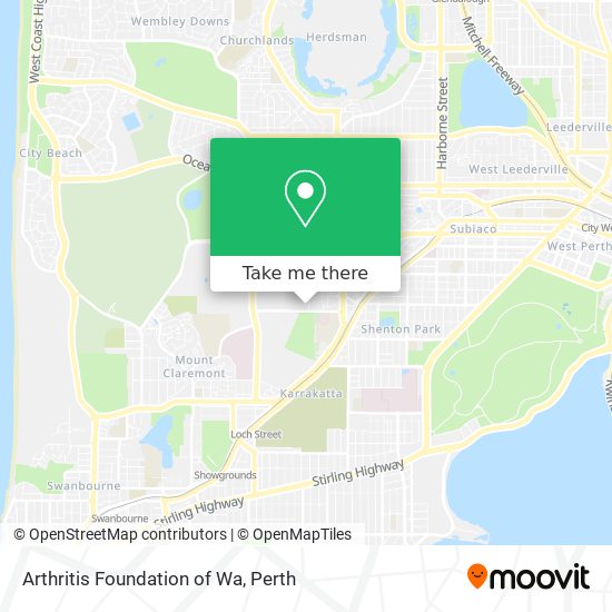 Mapa Arthritis Foundation of Wa