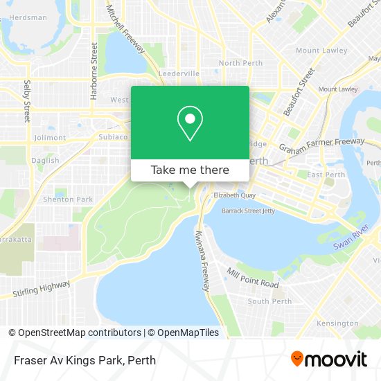 Fraser Av Kings Park map