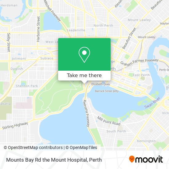 Mapa Mounts Bay Rd the Mount Hospital