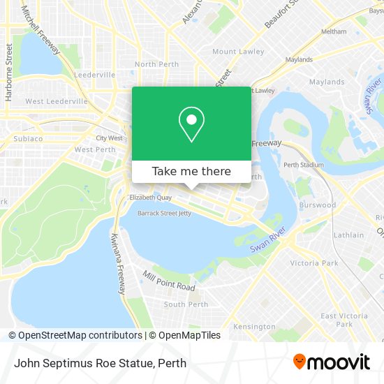 John Septimus Roe Statue map