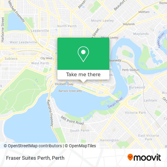 Fraser Suites Perth map