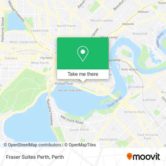 Mapa Fraser Suites Perth