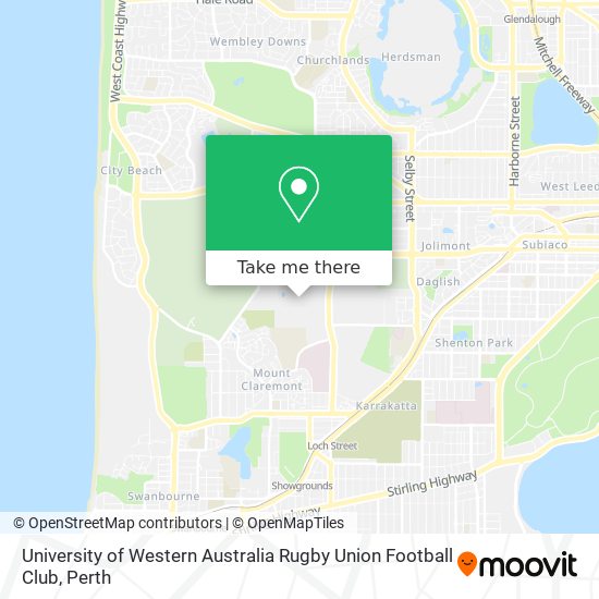 Mapa University of Western Australia Rugby Union Football Club