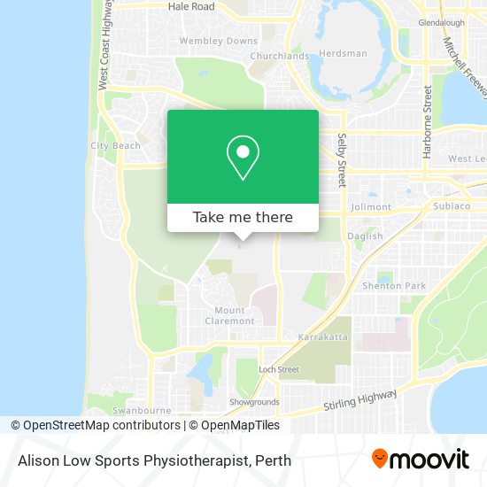 Alison Low Sports Physiotherapist map
