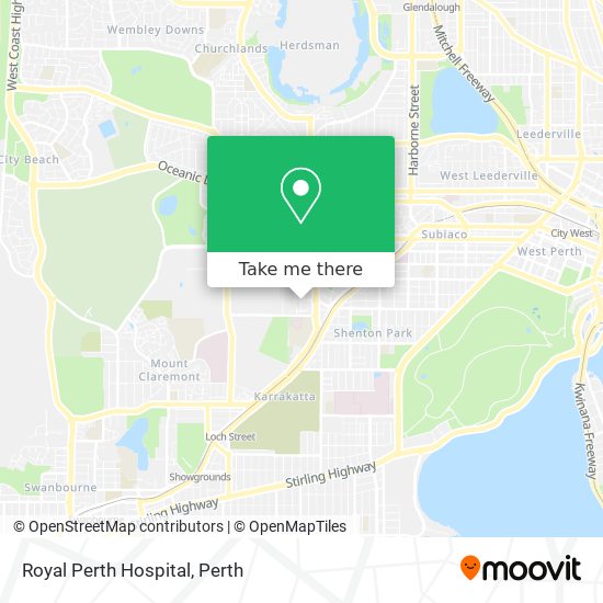 Mapa Royal Perth Hospital