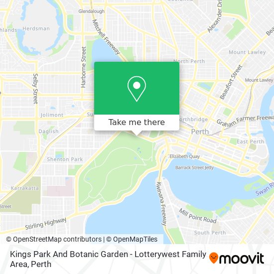 Kings Park And Botanic Garden - Lotterywest Family Area map