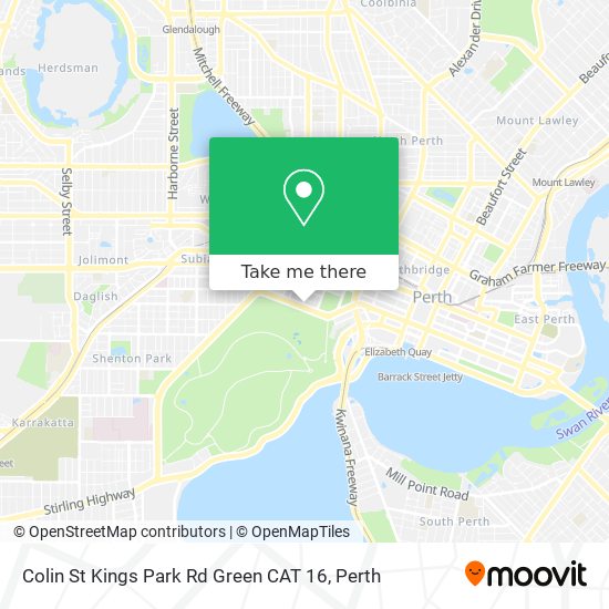 Colin St Kings Park Rd Green CAT 16 map
