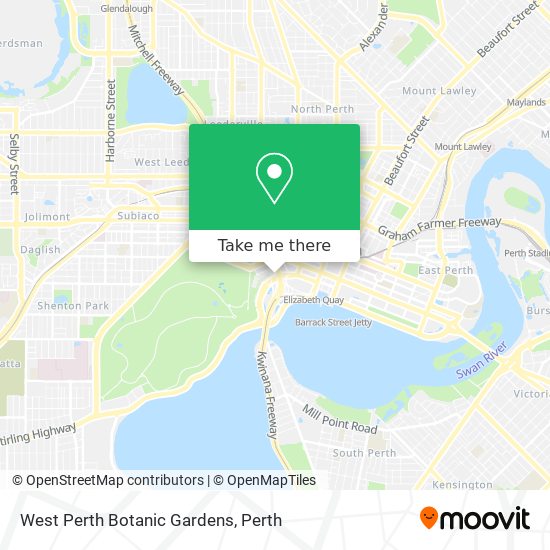 West Perth Botanic Gardens map