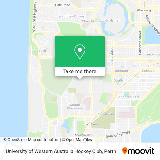 University of Western Australia Hockey Club map