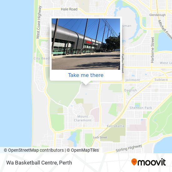 Wa Basketball Centre map