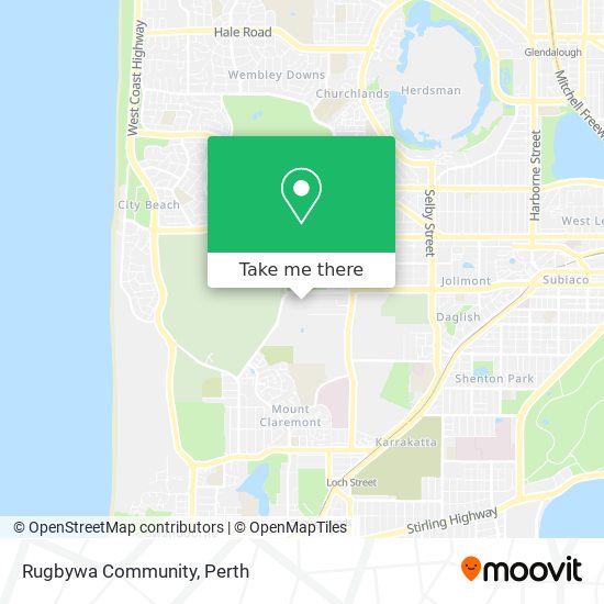 Rugbywa Community map