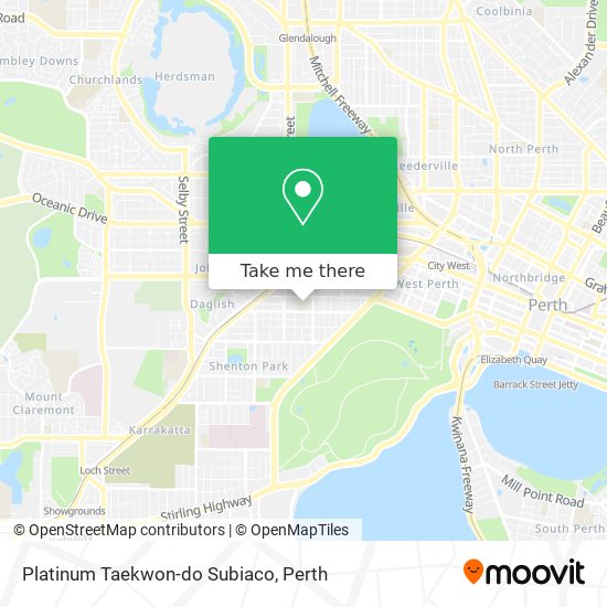 Platinum Taekwon-do Subiaco map