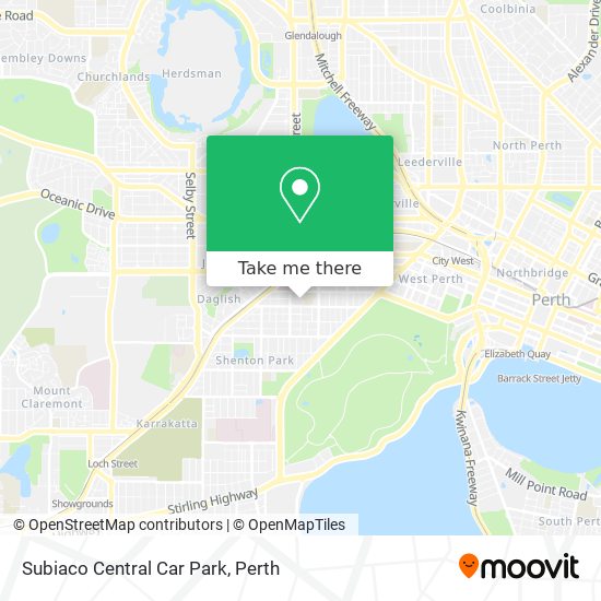 Subiaco Central Car Park map