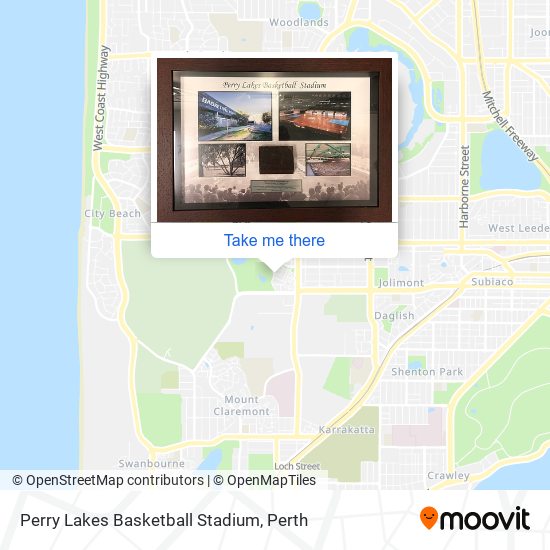 Perry Lakes Basketball Stadium map