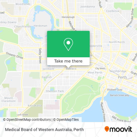 Medical Board of Western Australia map