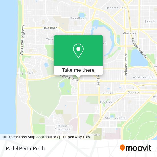 Padel Perth map