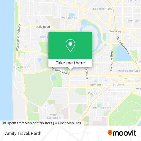 Amity Travel map