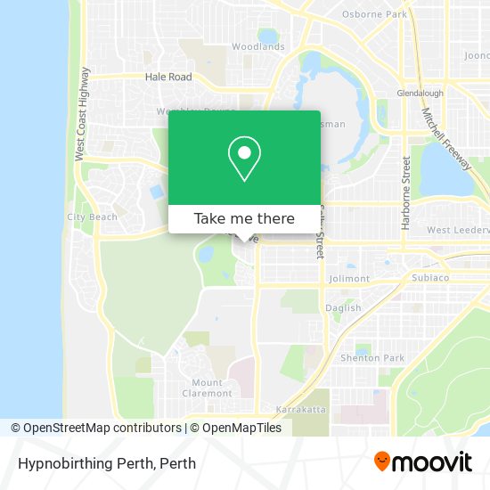 Hypnobirthing Perth map