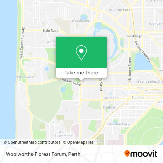 Mapa Woolworths-Floreat Forum