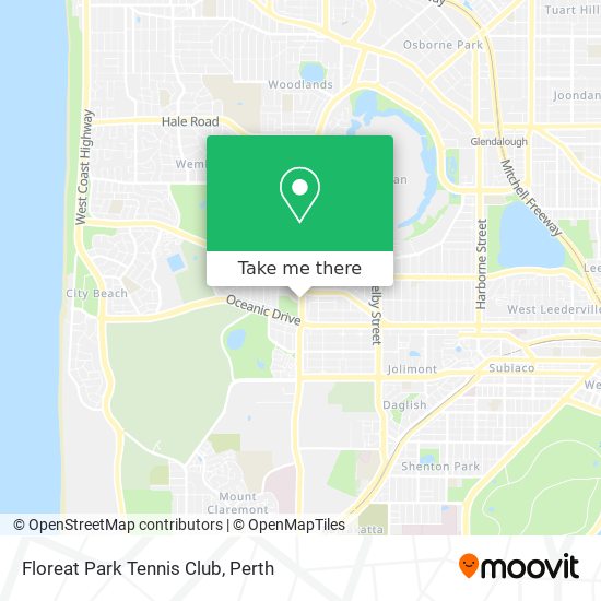 Floreat Park Tennis Club map