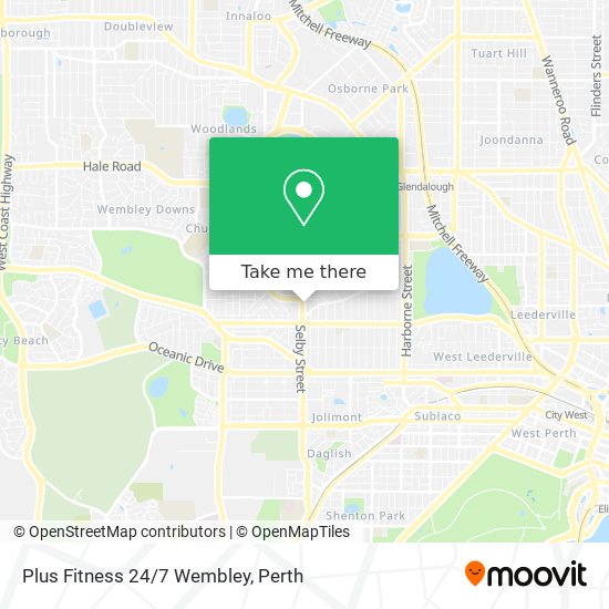 Plus Fitness 24/7 Wembley map