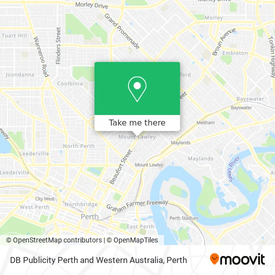 Mapa DB Publicity Perth and Western Australia