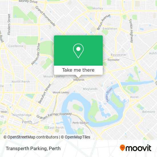 Transperth Parking map