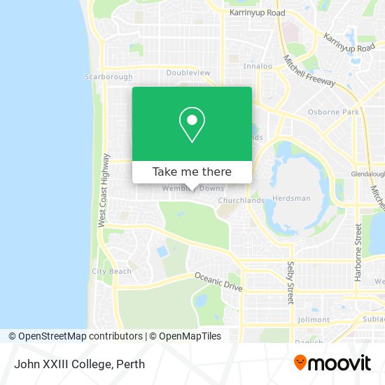 John XXIII College map